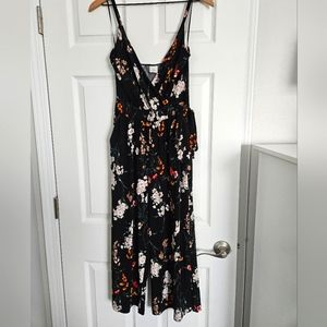 Kaileigh black floral romper, S